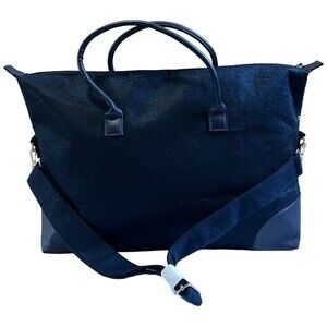 NWOT DSW EXCLUSIVE FREE FELT‎ WEEKENDER BAG TOTE NAVY BLUE